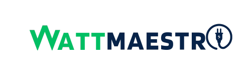 Logo wattmaestro, green, blue