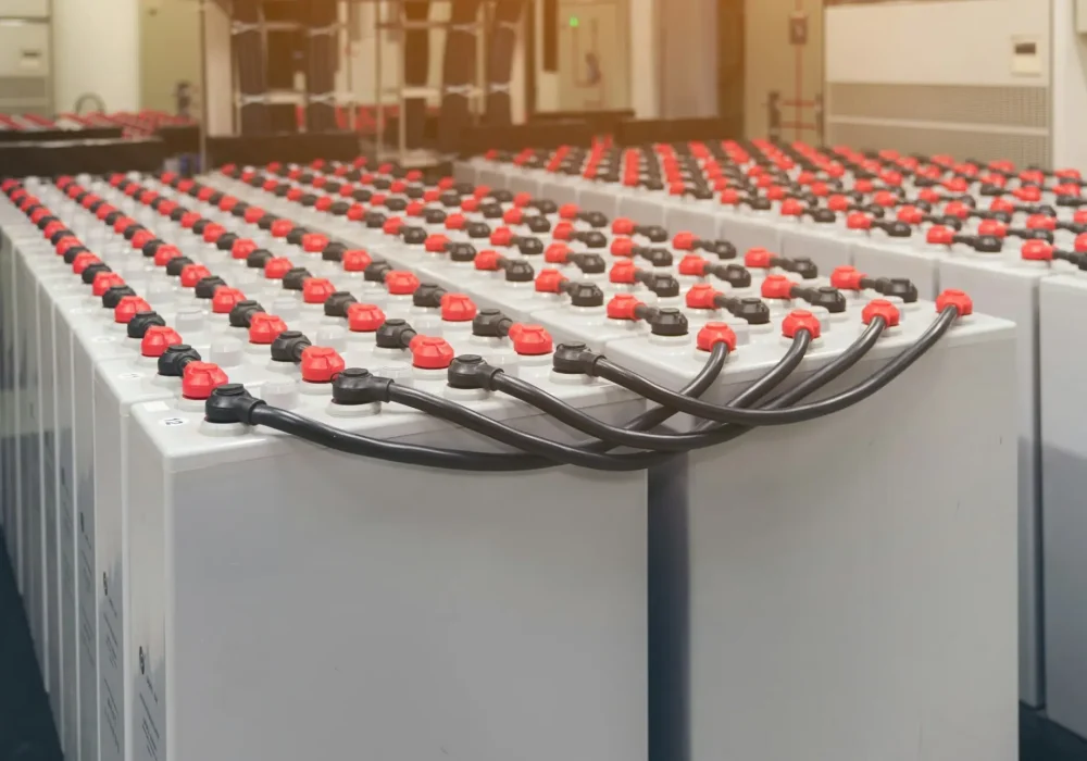 Battery pack in battery room in power plant for supply electricity in plant during shutdown phase