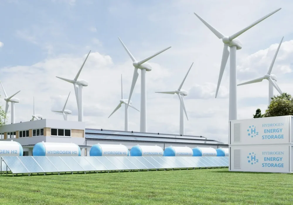 Concept of an energy storage system based on electrolysis of hydrogen